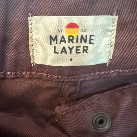 Marine Layer Womens Juniors Pants - Plum New! Size 6 - Picture 2 of 7